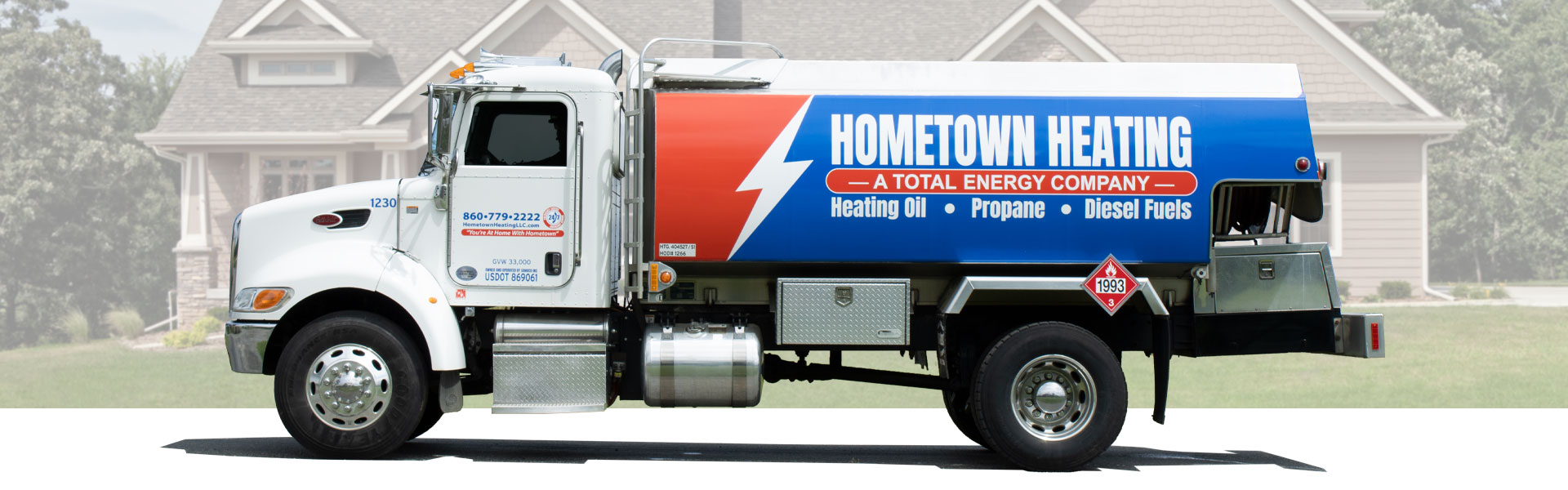 Hometown Heating delivering of Heating Oil to a homeowner in Northeastern CT